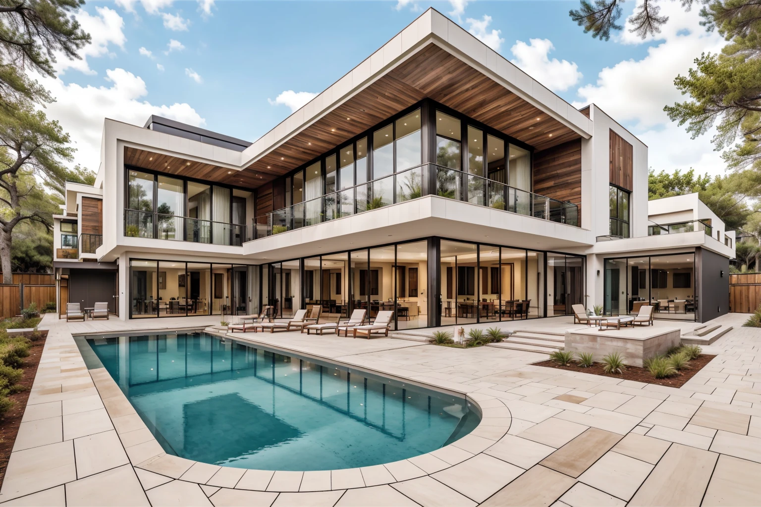 (a detailed 2D architecture plan of an L-shaped Villa),villa,house,garden,private swimming pool,spacious rooms,bright and airy,modern design,open concept,large windows,skylights,high ceilings,multiple levels,luxurious materials,marble floors,wood accents,indoor-outdoor living,sliding glass doors,landscaped backyard,patio furniture,cozy lounge area,barbecue grill,glass railing,panoramic view of the surrounding landscape,greenery,flower beds,trees,water features,stone pathway,automated lighting system,smart home technology,energy-efficient design,eco-friendly features,solar panels,small garden in the center of the "L",circular courtyard,fountain,seating area,outdoor dining space,spiral staircase,spacious balcony on the upper level,panoramic windows in the master bedroom,walk-in closet,en-suite bathroom,jacuzzi tub,separate shower,modern fixtures,high-end appliances in the kitchen,island with bar seating,floor-to-ceiling cabinets,pantry,formal dining room,elegant chandelier,comfortable living room,fireplace,entertainment center,home office,relaxing reading nook,artwork,neutral color palette,subtle pops of color,warm and inviting atmosphere,ample natural light throughout the villa,impeccable attention to detail,meticulous craftsmanship,(best quality,4k,8k,high-res,masterpiece:1.2),ultra-detailed,realistic,professional lighting,vivid colors.