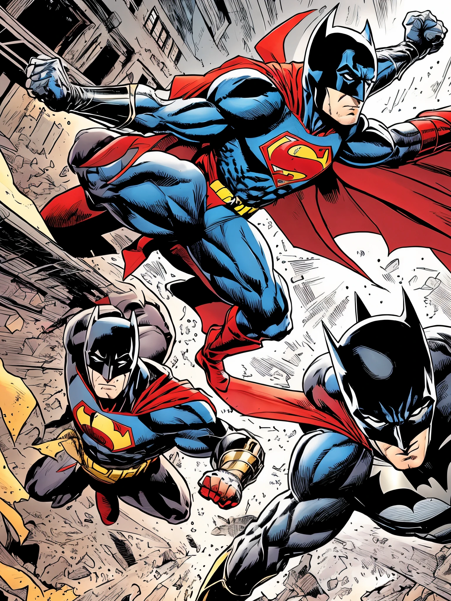 Batman punches Superman
