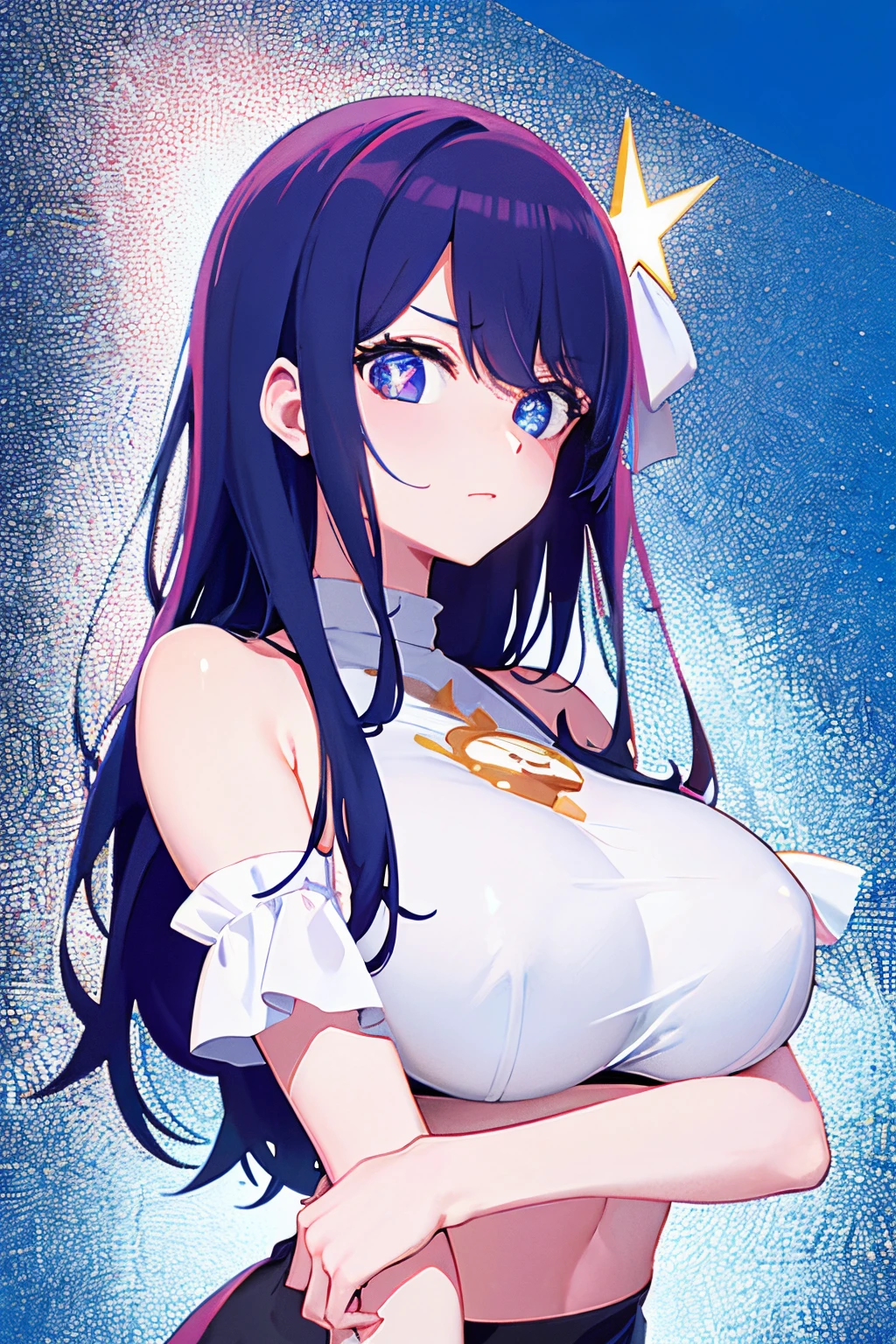  shoulders with full  star shaped pupil Ai Hoshino