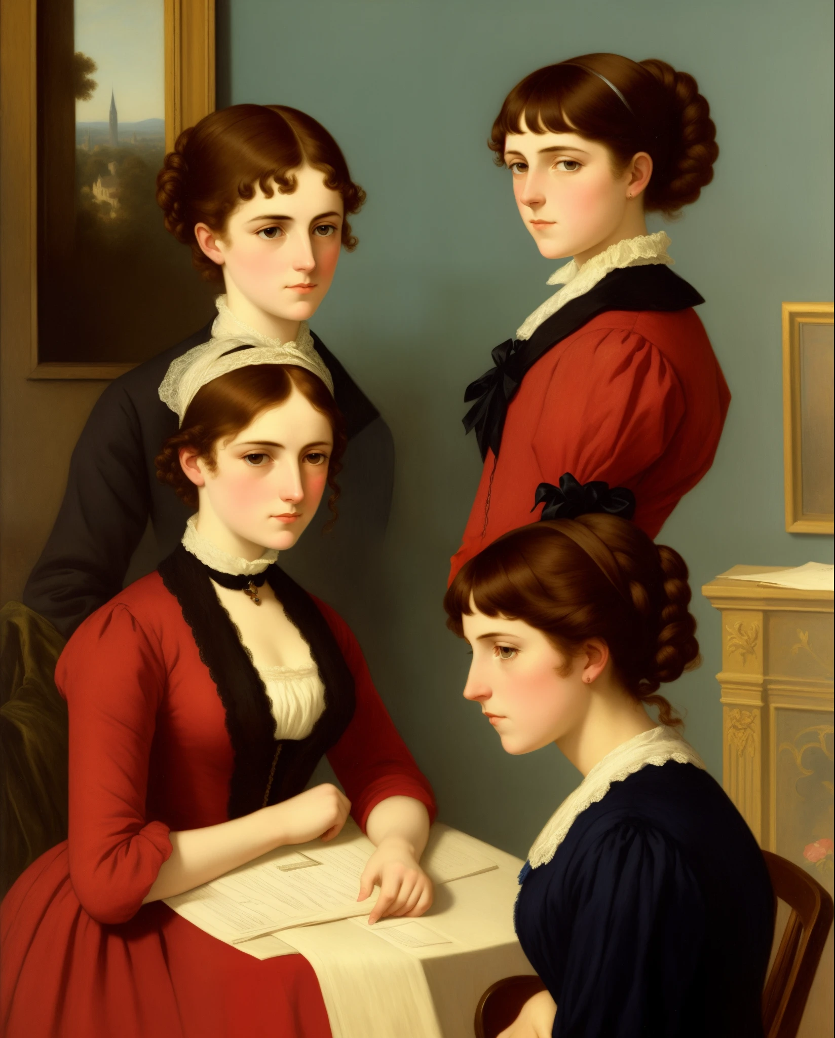 Auguste Toulmouche : The Hesitant Fiancée, In cartoon angsty teen rock poster
