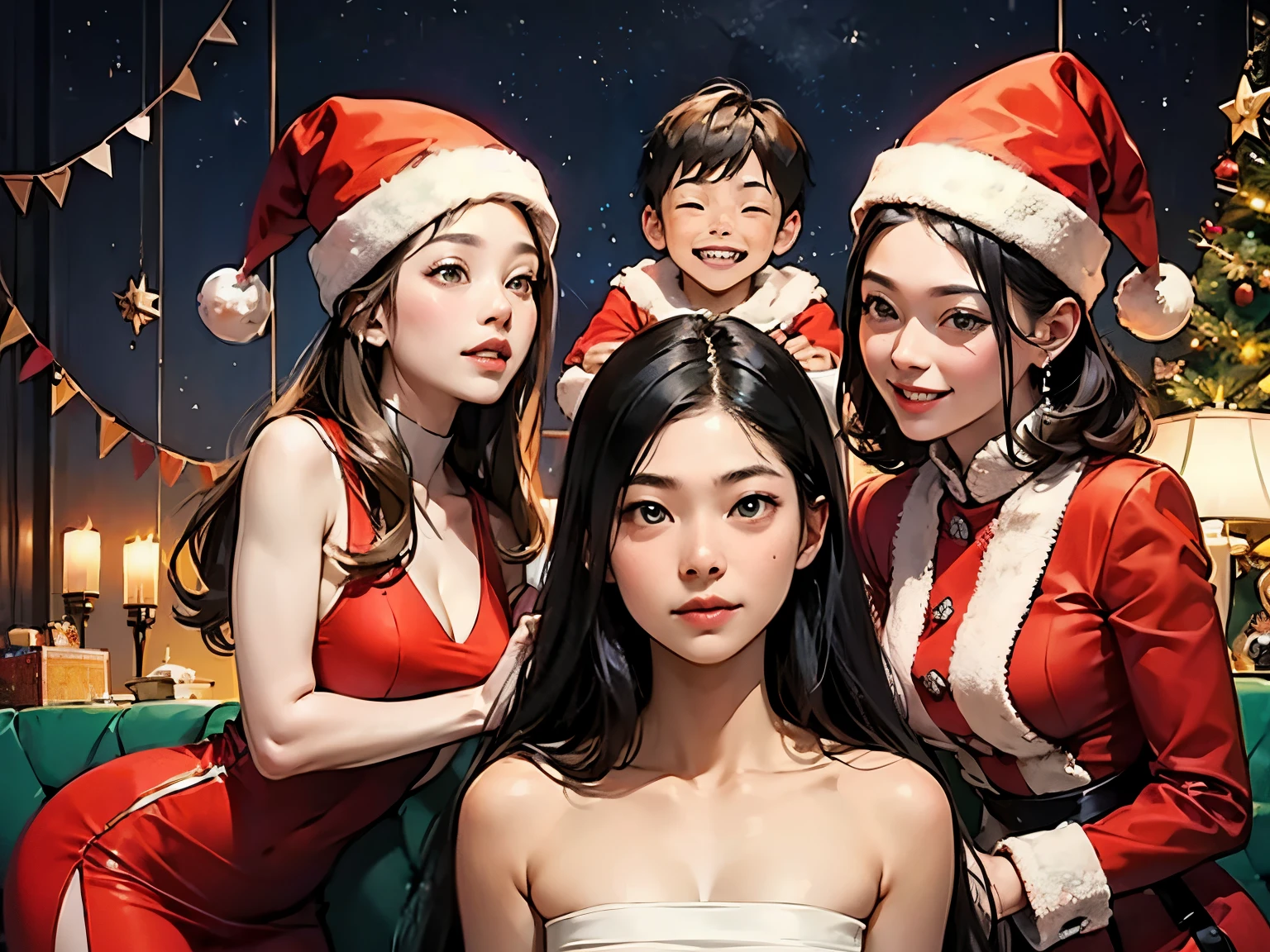 Christmas Card, asians