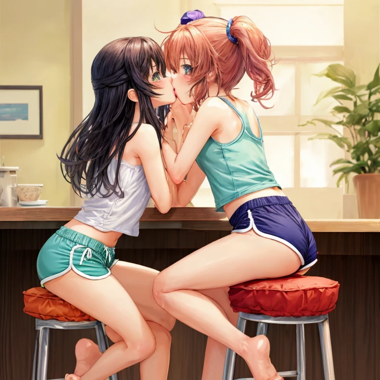 An anime hot mommy with big tits and ass seduce her son while cleaning the floor