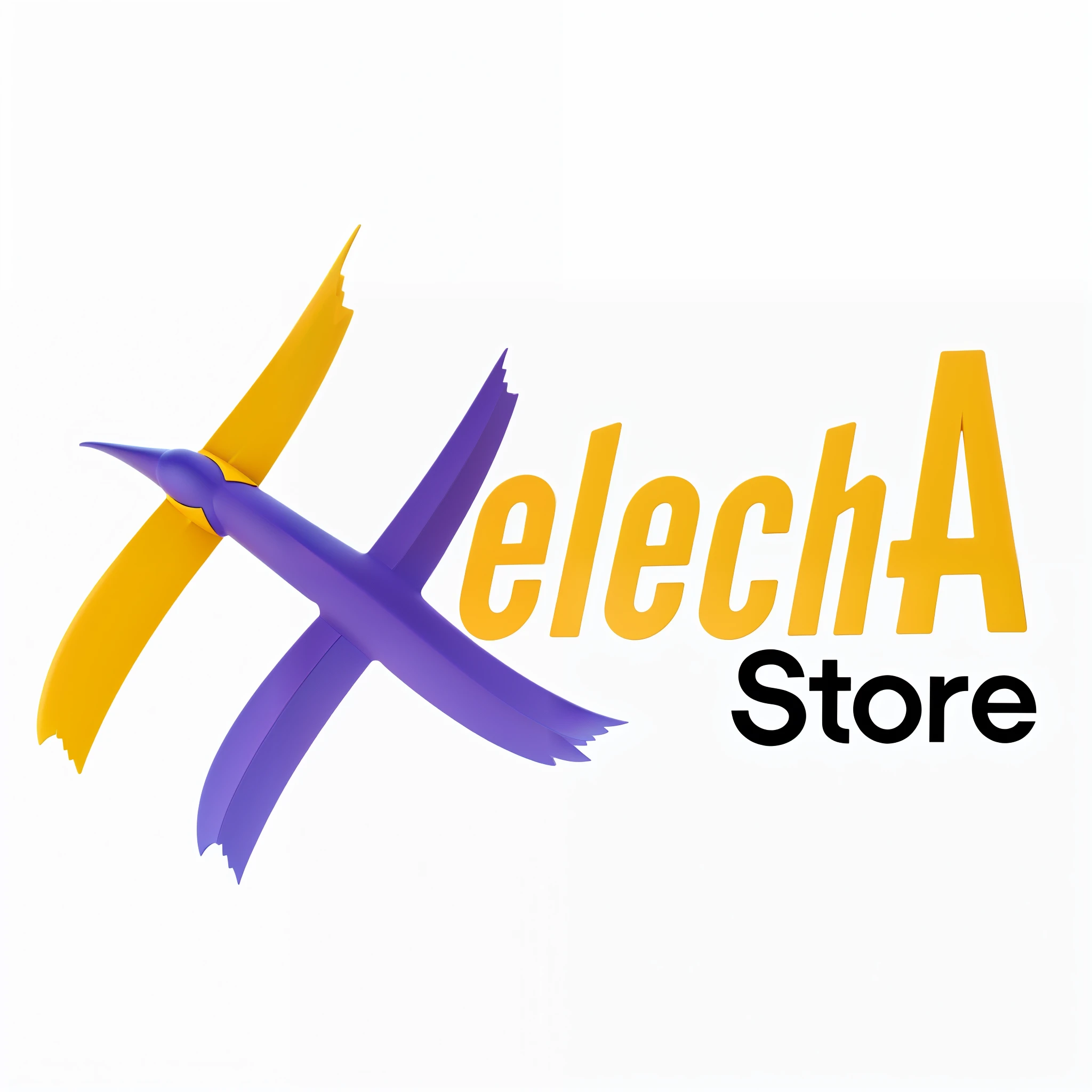 um letreiro com o nome "Helecha Store" feito em madeira no estilo disney pixar, feito de madeira e com pregos, alta qualidade, 8k, ultra realista