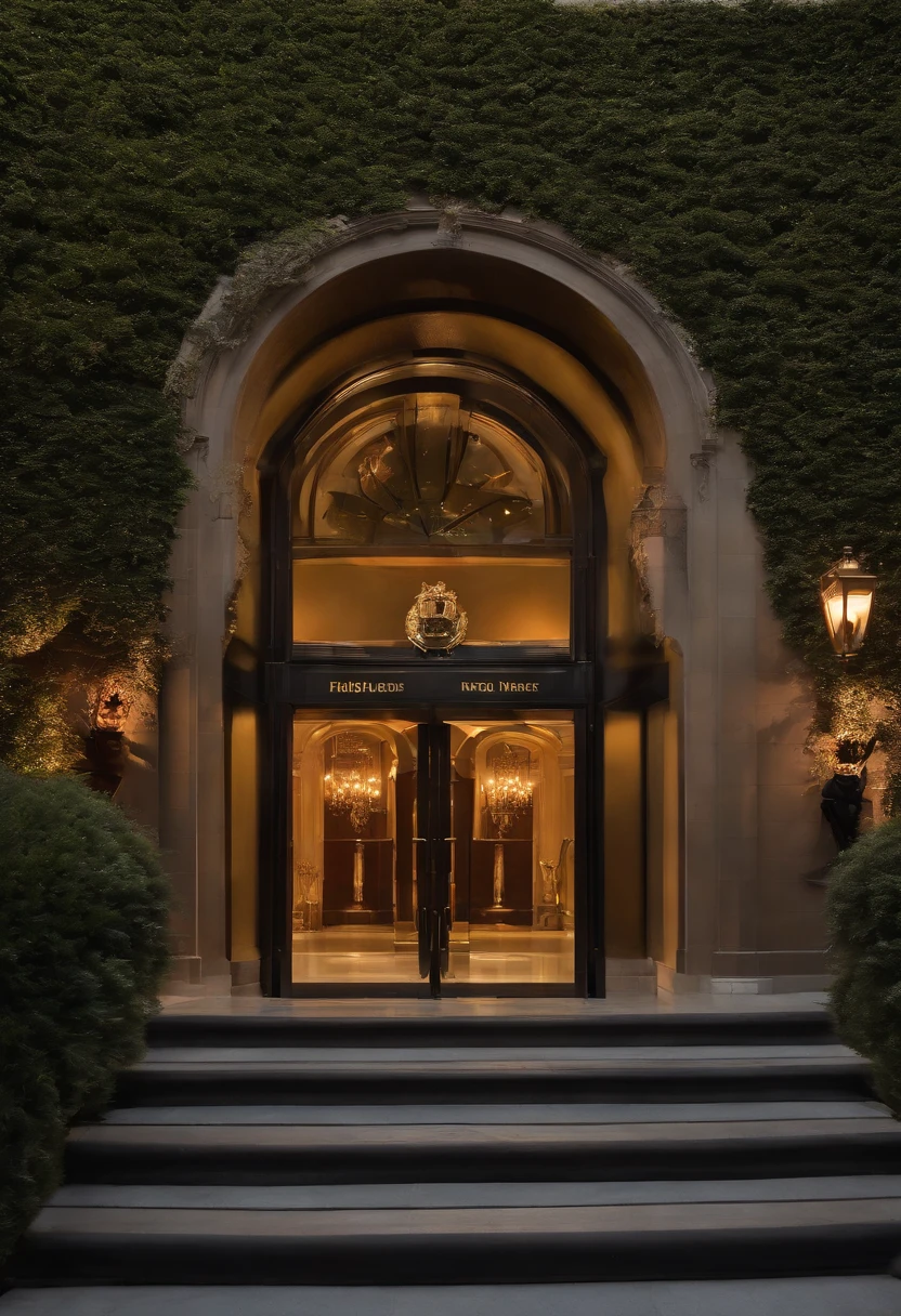 A photo of an exclusive VIP nightclub entrance,original,Hugh Hefner, the founder of Playboy magazine, was known for his distinctive appearance: often clad in luxurious silk pajamas or a smoking jacket, paired with a sailor’s cap or a smoking pipe, projecting an image of casual opulence. He maintained a well-groomed look with his hair neatly combed back, and later in life, he was recognized by his mature, yet charming demeanor., male