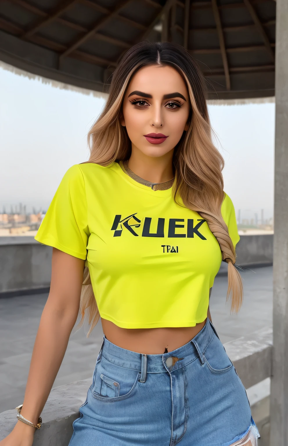 gözlüklü bir türk kadın var siyah crop tshirt, büyük yuvarlak gözlükler, gözlüklü kız, açık doubtaklar and yüksek kalite, RAW instagram influencer