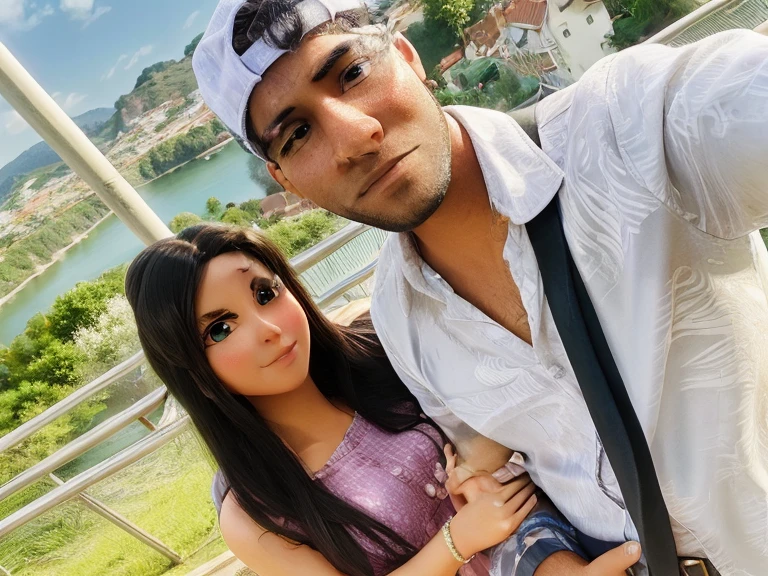 Realistic  , high quality , background, 3D , lovely couple