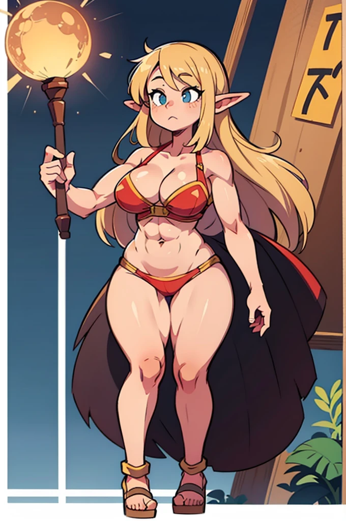 extremely long hair perfect anatomy 1 girl tall solo curvy (muscular) high elf