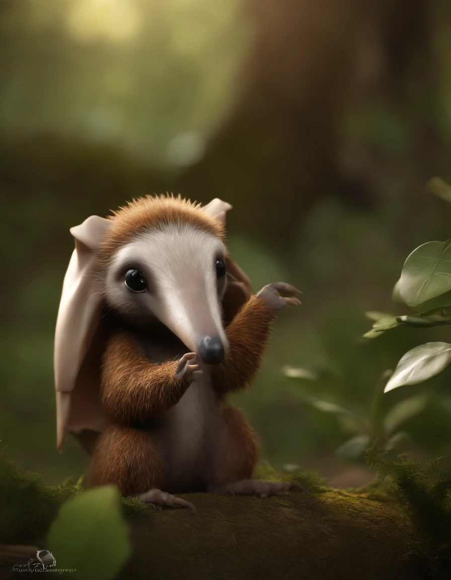 (CBZBB:1.25),gremlin, gremlin, echidna-like, ((ez idna)), in a clearing under an oak tree, holding an acorn in his paws, CBZBB,Cute, Small, baby, Beautiful, Fantasy art, deviant art, trending artstation, Digital Art, Detailed, Realistic, humanoid, character, tiny, Cinematic shot, cinematic portrait of the Anteater, cute character, looks like an anteater,