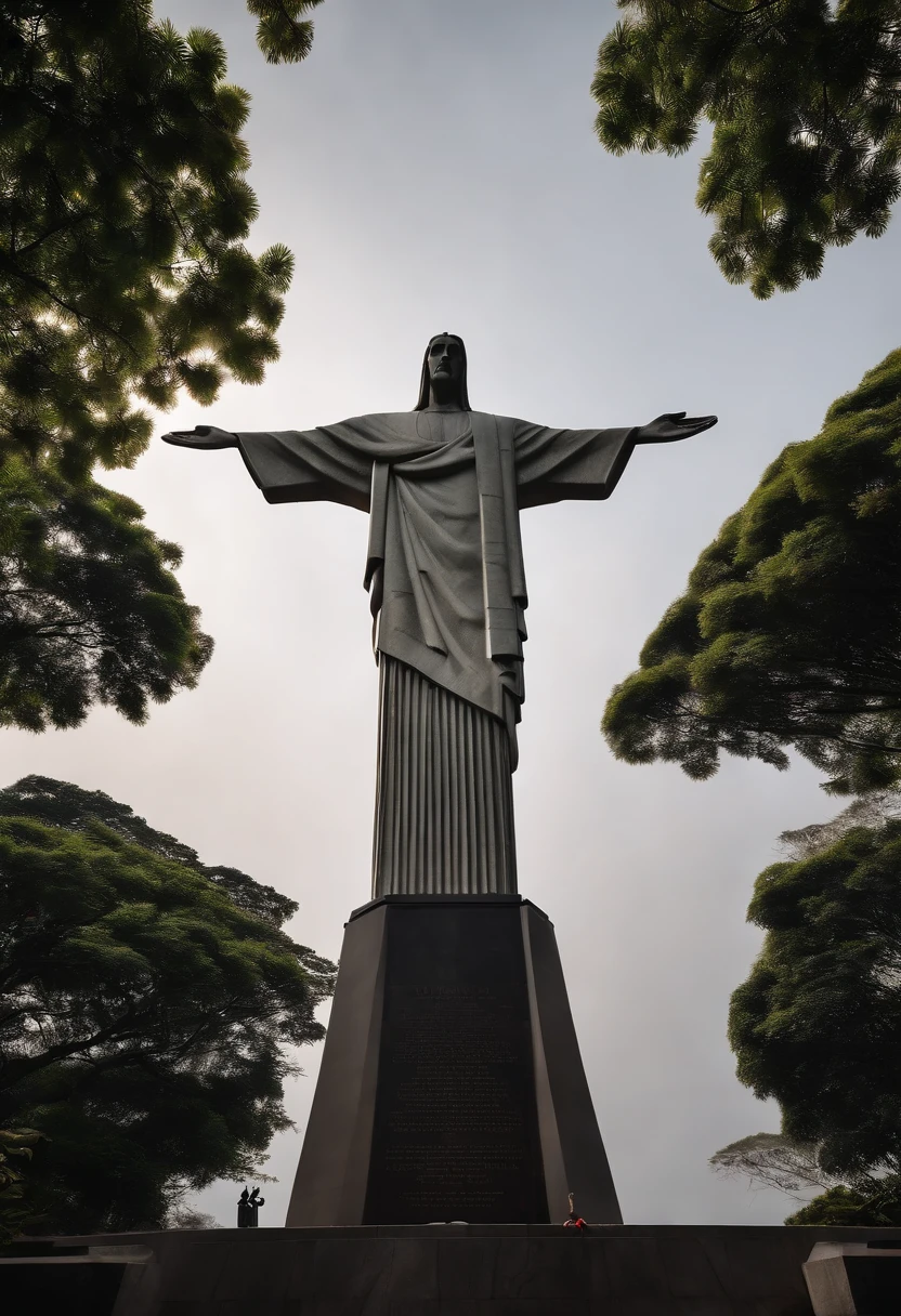 Christ the Redeemer statue、4K、8K、Masterpiece、sharpness high、solemnity、