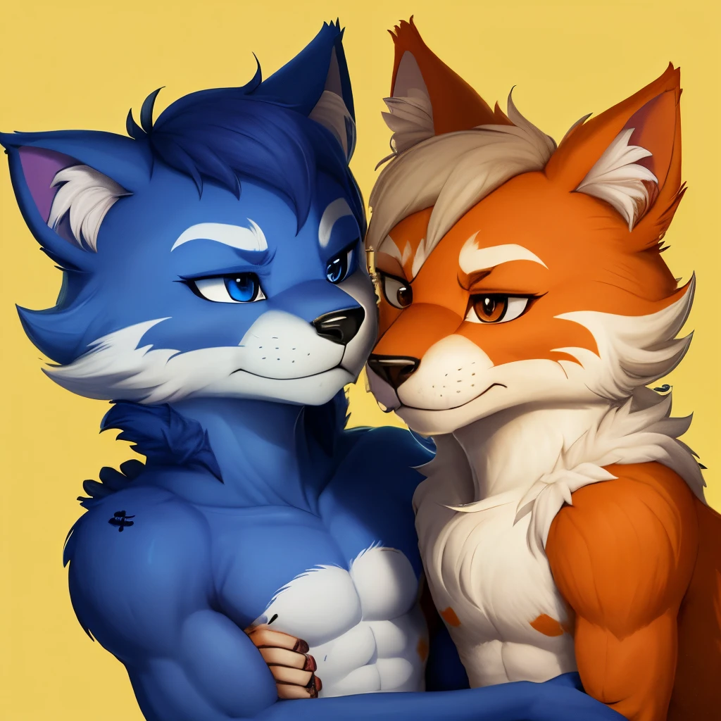 Score_9, score_8_up, score_7_up, Three all Anthro furry fox boys, feminine, femboys, short hair, various colored eyes, black nose, cute snouts, fox tails,, naked, collars, pov collaborative blowjob, human viewer,