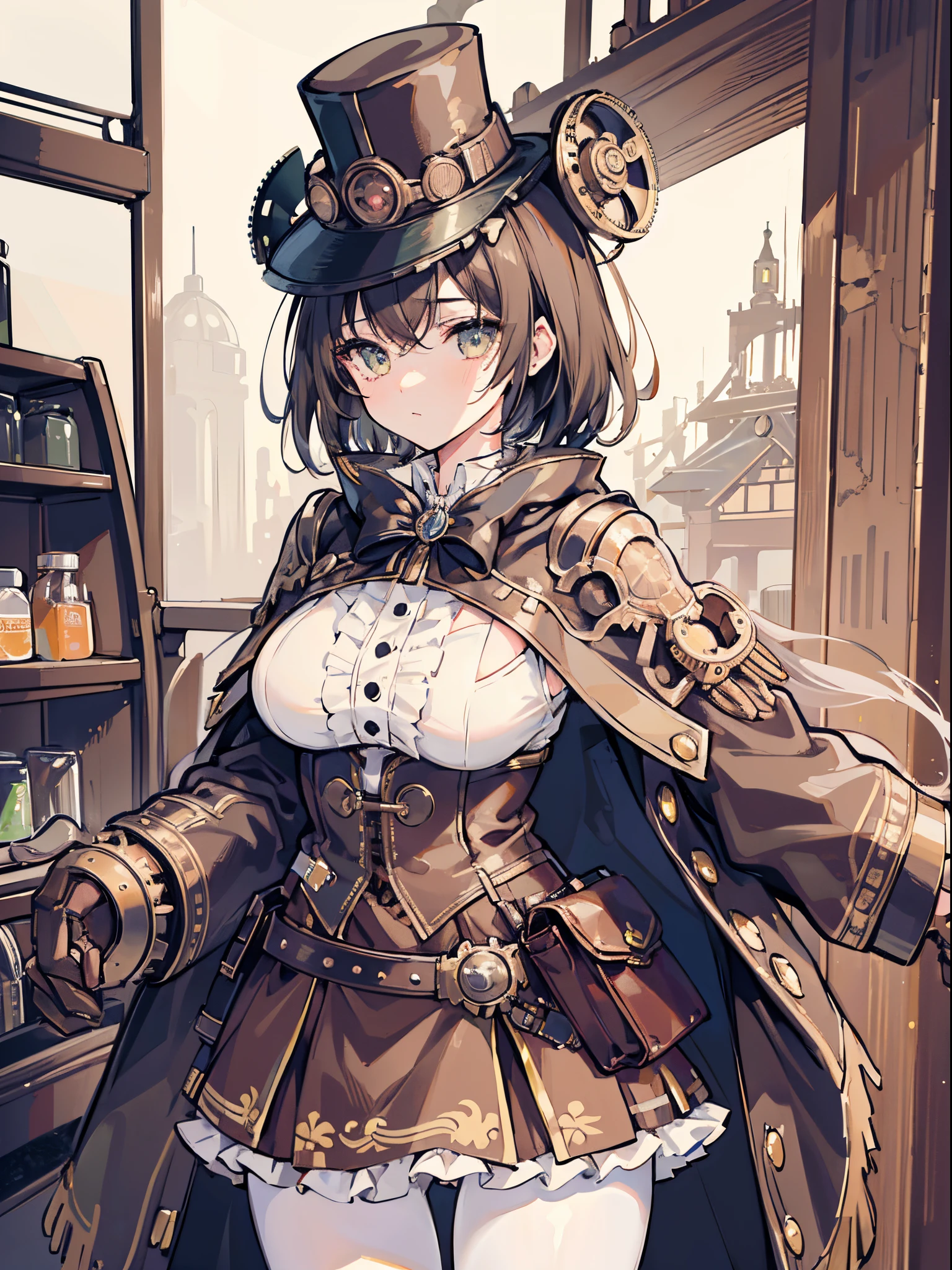 ((best quality, high_resolution, distinct_image)), girl,steampunk,