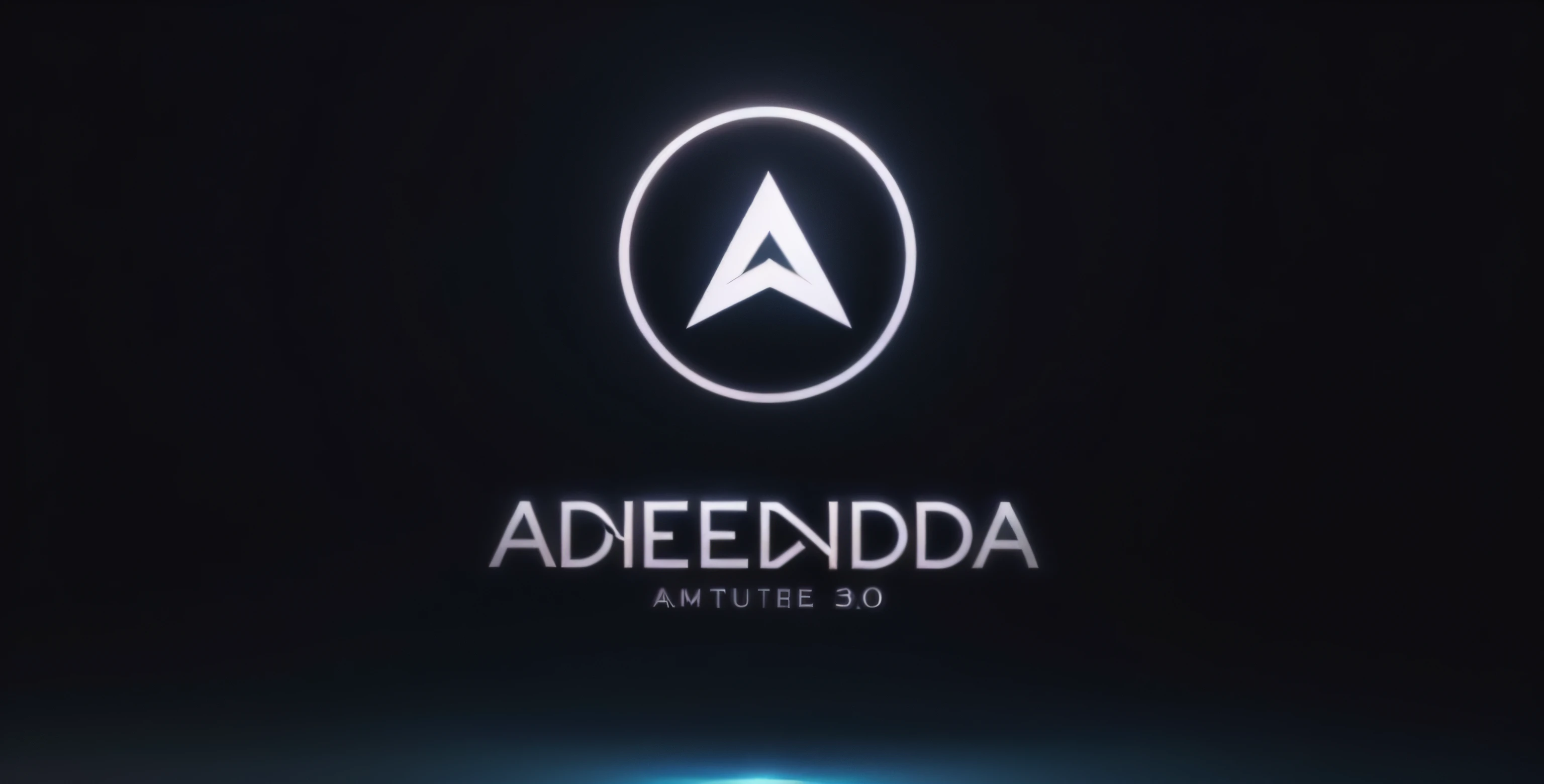 um close up de um logotipo em um fundo escuro com uma luz azul, abduzeedo, GameDev, Audeze, trending in the artstation, andromeda, Alex Miranda, KDA, foto de perfil 1024px, Audince in Admiration, Logotipo 3D, Estilo Andreas Rocha, Arte Promocional, cinema 4 d render, cinema 4d render