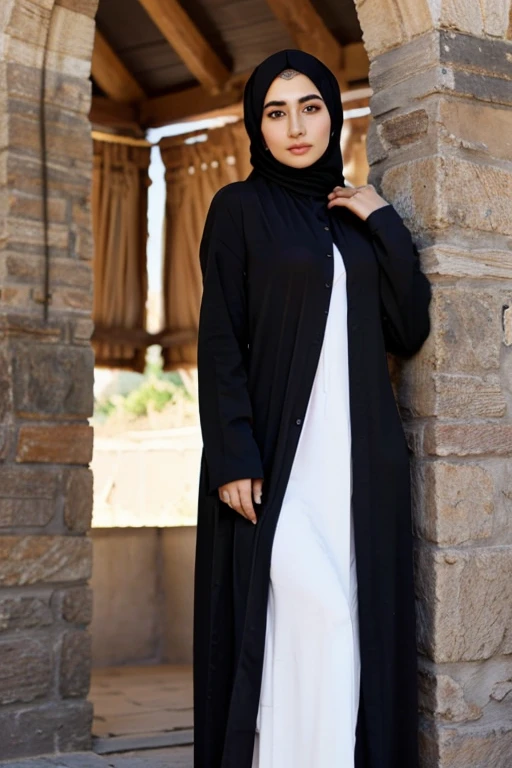 turkish, beautiful, 20 years old, hijab, abaya, full pic