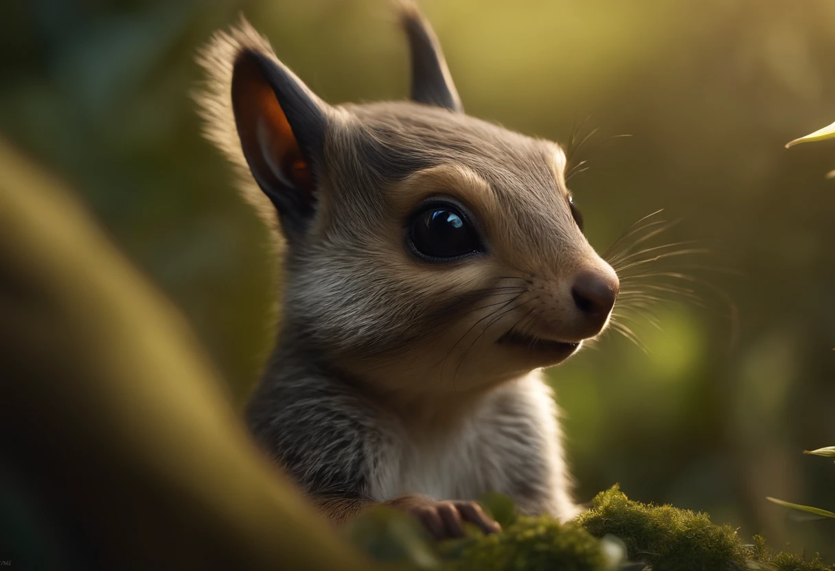 (CBZBB:1.25), ((gremlin),Zhkute, Small, baby, Beautiful, Fantasy art, deviant art, trending artstation, Digital Art, Detailed, Realistic, humanoid, character, tiny, Cinematic shot, cinematic portrait of a squirrel, cute character, looks like an anteater gremlin, large ears, elongated nose, 真实感, Realism, tmasterpiece, Brad Jongsan walks in the jungle (Night of the Fireflies), (higly detailed: 1 1), rough face, natural skin, hiquality, NSFW, pretty eyes, (Detailed face and eyes), (s face: 1 2), tumult, Complementary, real-photo, ..PSD, Lightweight Film Photography, sharp-focus, contrast lighting, Detail Skin, high resolution 8k, Crazy detailing, Realistic, professional photo of a, 8K UHD, dslr, soft light, hiquality, film grains, Fujifilm XT3