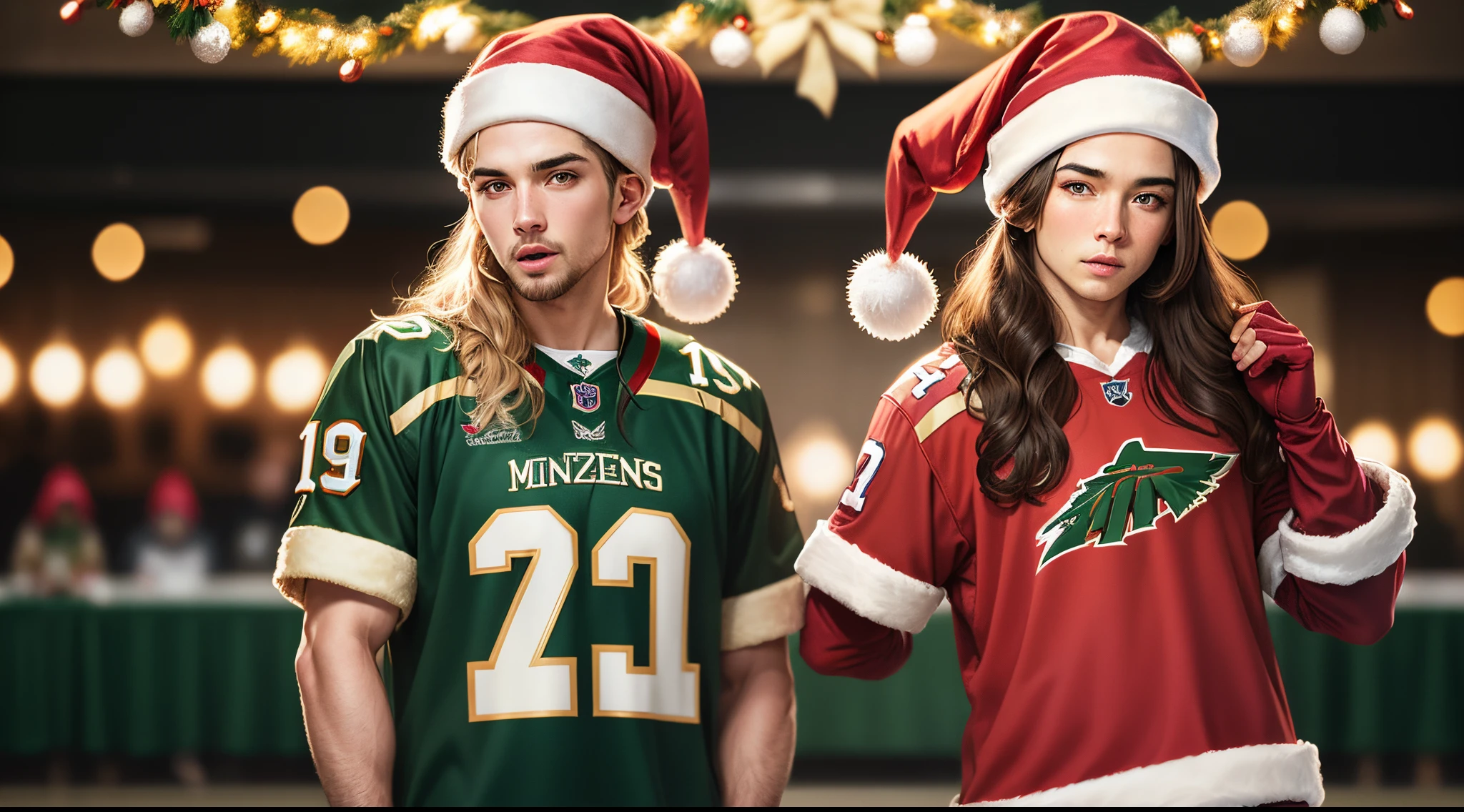 Minnesota wild realistic Christmas jersey