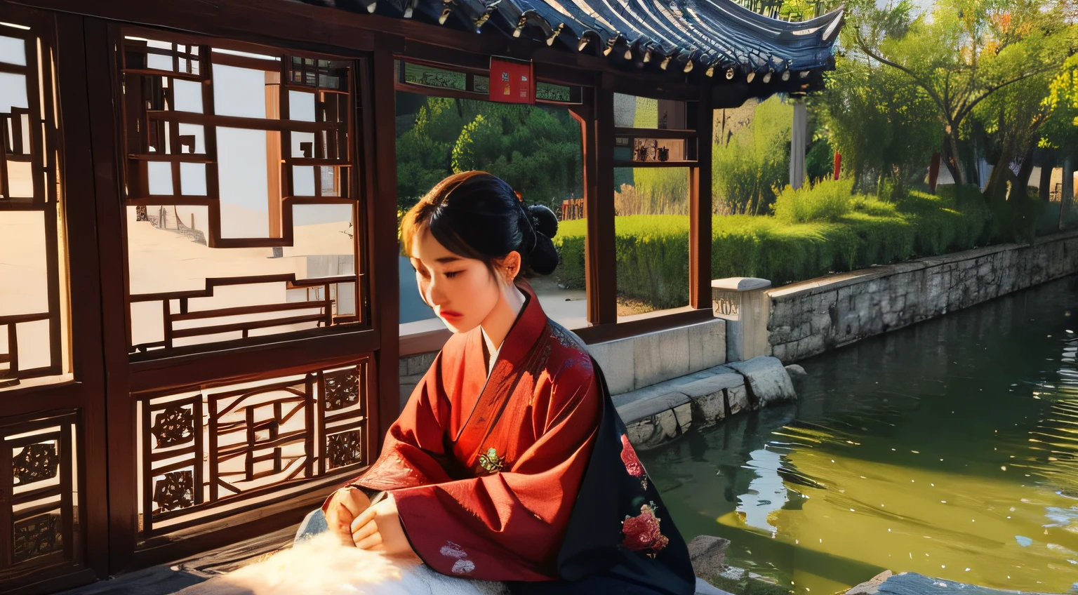 Jiangnan embroidery textile,HD graphics card,Scene graph