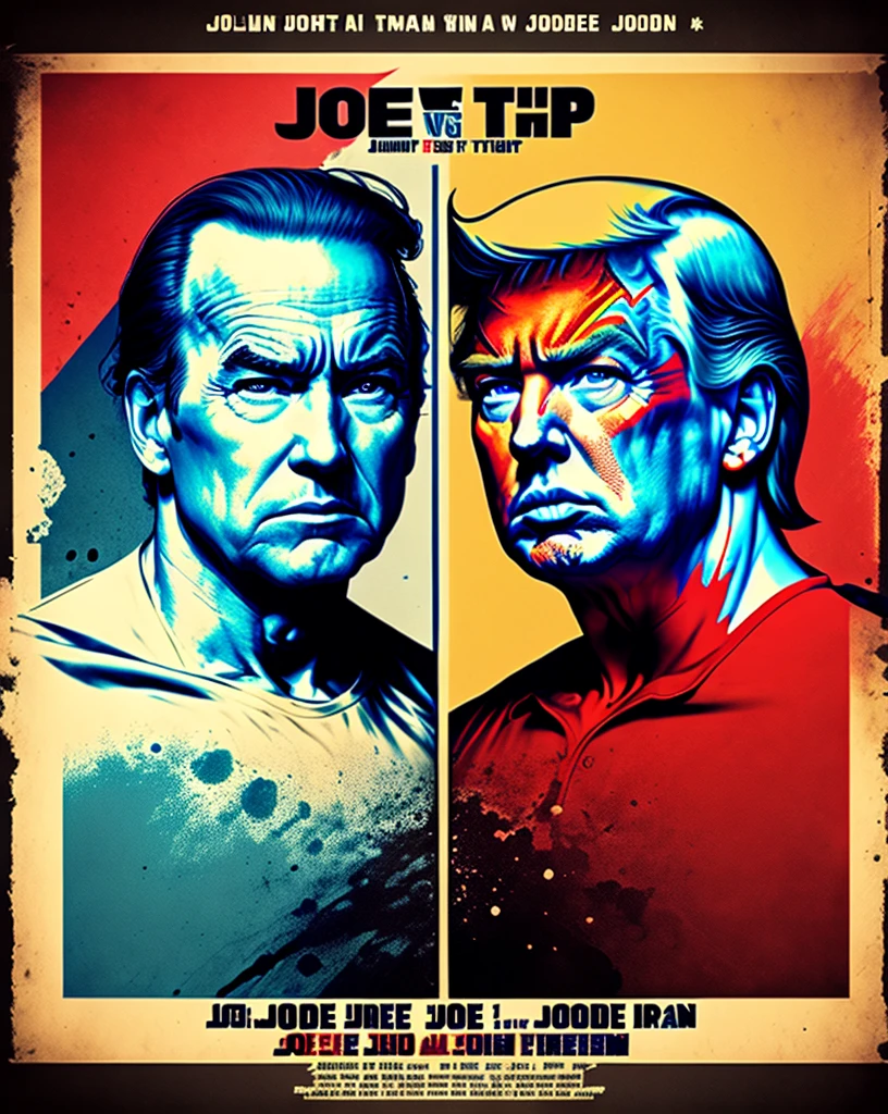 Generate a fight poster with Donald trump vs Joe biden
