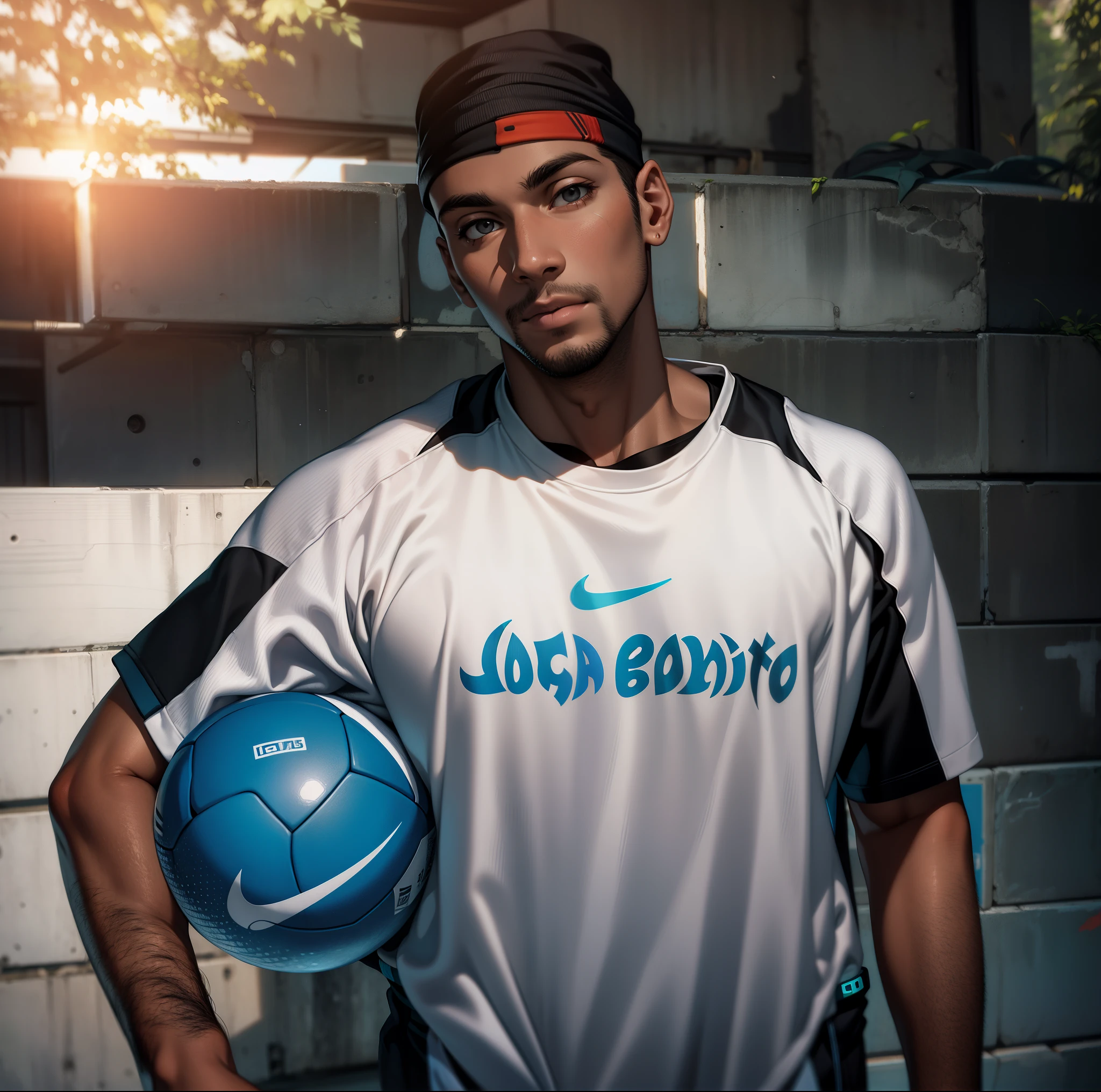 Futurista,jogador de futsal com detalhes futurista de futsal ,com cores diferentes