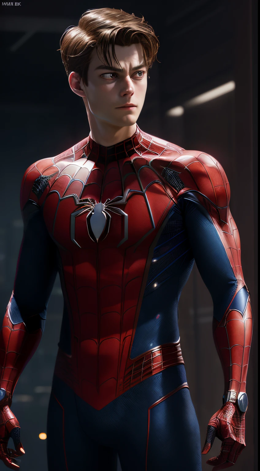 Billionaire Peter Parker wears Spider-Armor из Marvel Comics, Perfect_Hand, (8K, RAW photo, Best Quality, Masterpiece:1.2), (Realistic, photo-realistic:1.4), (Extremely detailed CG unity 8k wallpapers),full - body, (neon lights), McHop, mechanical arms, Hanfu, Chinese Clothing, Dress, pretty face,(Dark shot:1.1), Epic Realistic,