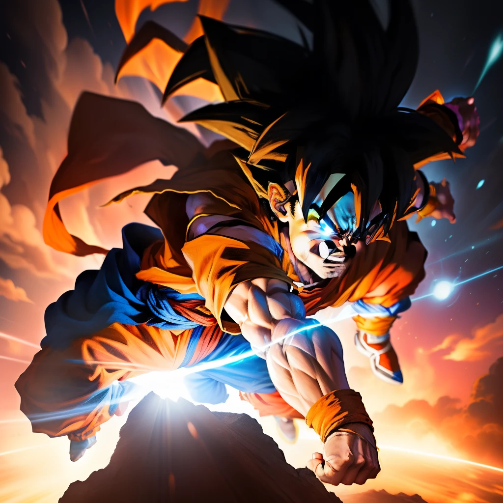 Goku fighting gojo