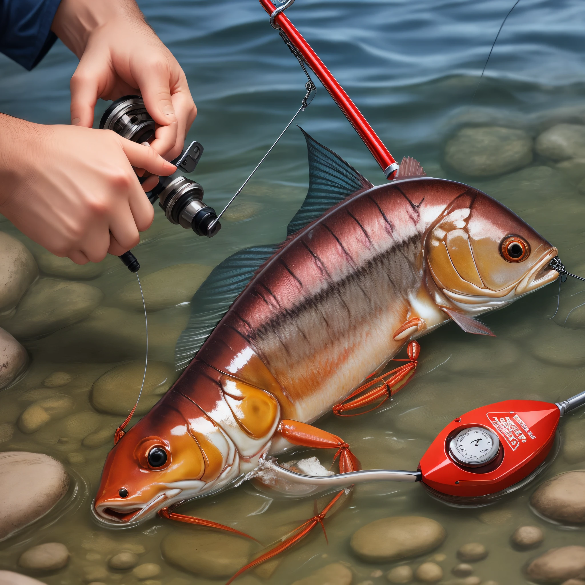 Crawdad fishing pole