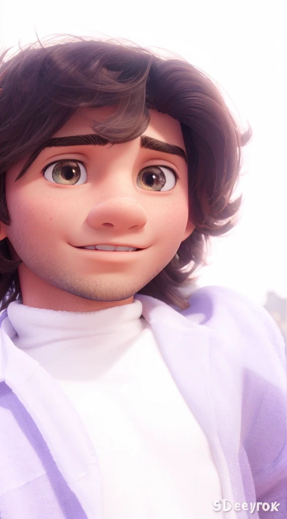 Realistic handsome boy high quality background 3D
