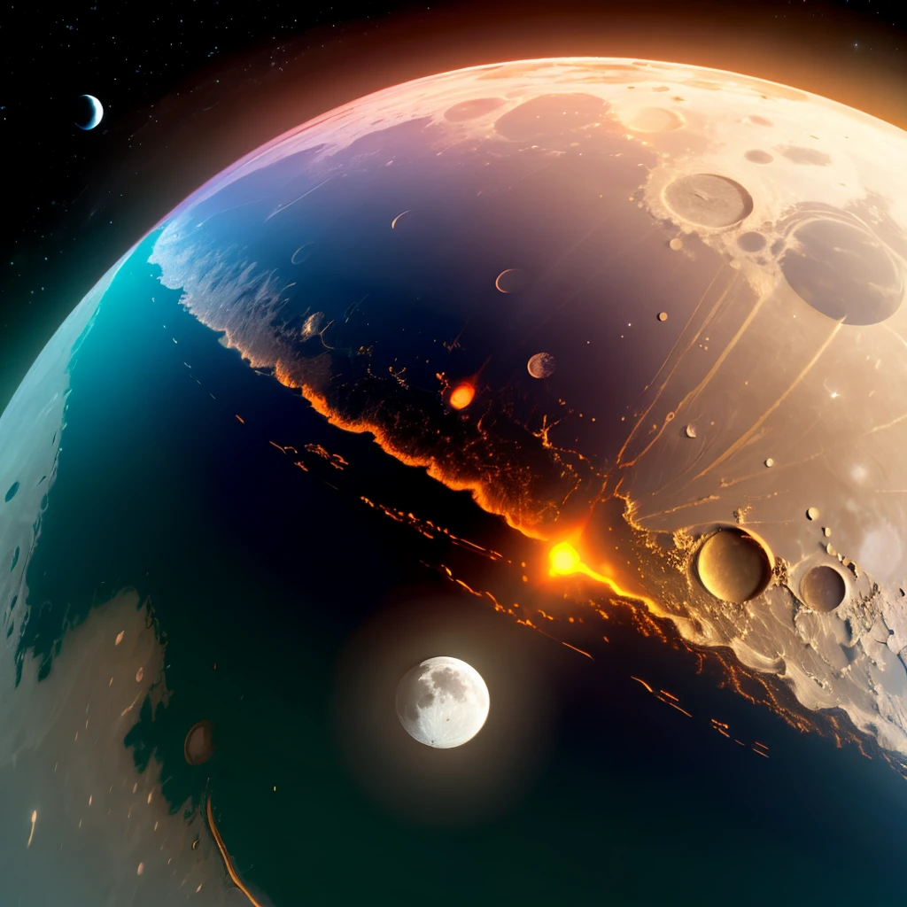 Moon Titan with its methane oceans