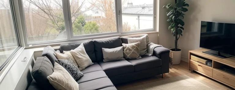 A corner of the living room、sun window sofa balcony