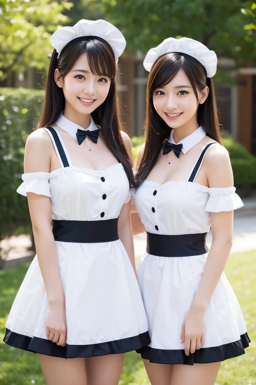 a beauty girl Maids エロ twinsies A smile