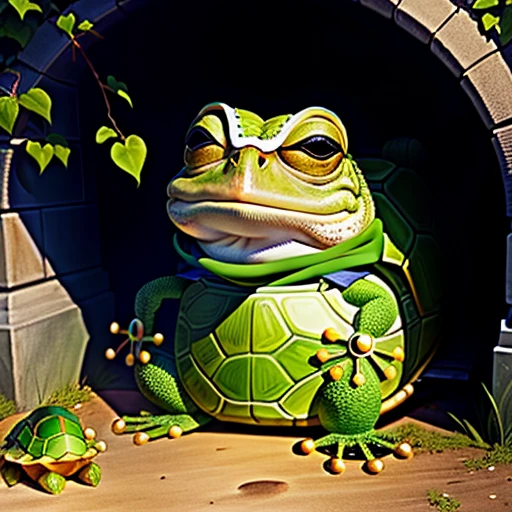 Pepe the frog as a turtle