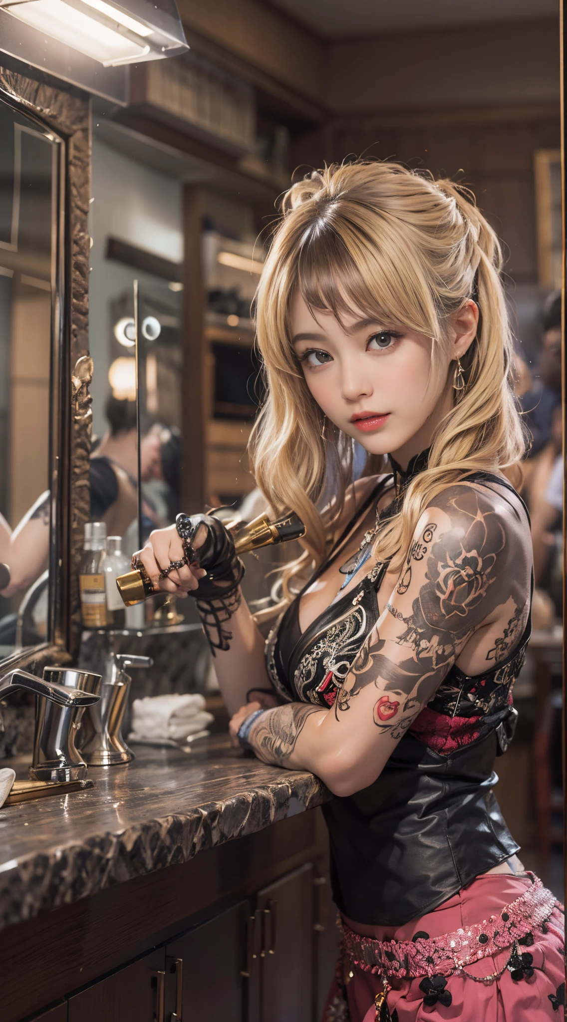 Background with、Five-fingered