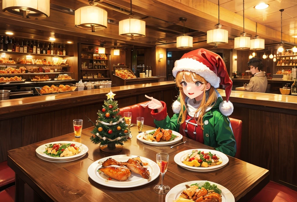 resturant　Christmas　date　gyuru　chicken