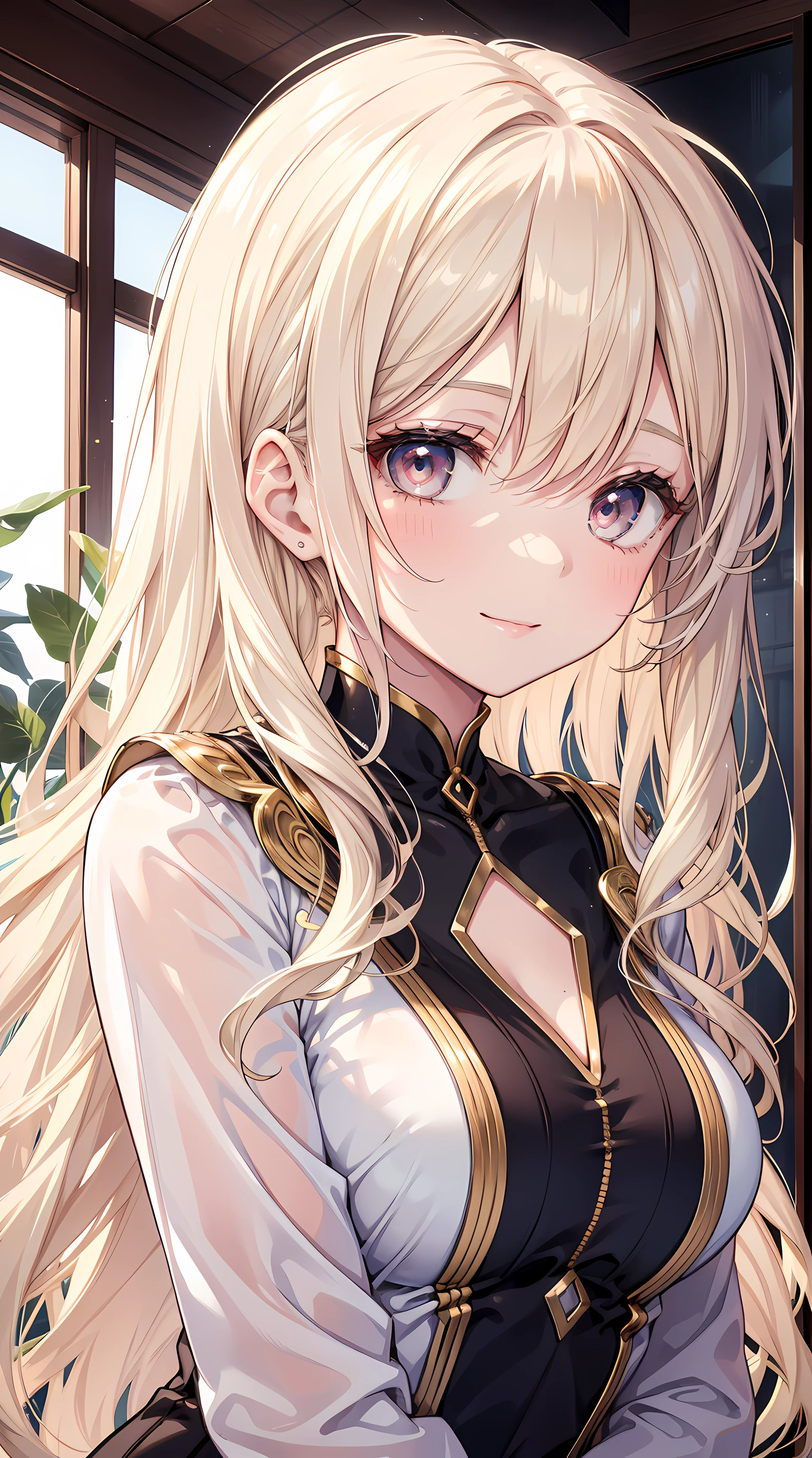 beautiful silky skin,middle smile,Peerless beauty,Extraordinary sexy beauty,beautiful gentle and bright expression,Sexy and refreshing look,Perfectly beautiful and lovely face hidden in smooth golden silk hair,beautiful hair on face,very cute beautiful sexy young woman, very perfect beautiful cute face,The beautiful, attractive cleavage, clear big eyes