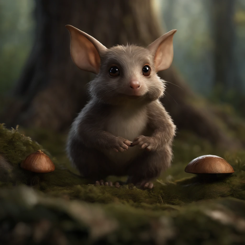 (CBZBB:1.25),gremlin, hobbit style, in the style of John Tolkien, looks like ,gremlin looks like a mole((taupe)), huge ears, doubled nose, five toes on paws, detailing, Hobbit-style house in a clearing under an oak tree, gremlin mole holds a large acorn in his paws, CBZBB,Cute, Small, baby, Beautiful, Fantasy art, deviant art, trending artstation, Digital Art, Detailed, Realistic, humanoid, character, tiny, Cinematic shot, cinematic portrait of a mole, cute character, looks like a gremlin, looks like a mole, ,gremlin, mole-like, bright silver and brown, tail, large ears, elongated nose,,,,, covered with silver fur, holding a large acorn in his paws, water, Burrow, tree roots stick out from the walls in the hole, mushrooms sticking out of the ground, Best Quality, Masterpiece, in style of dark fantasy art,真实感, Realism, tmasterpiece, Brad Jongsan walks in the jungle (Night of the Fireflies), (higly detailed: 1 1), rough face, natural skin, hiquality, NSFW, pretty eyes, (Detailed face and eyes), (s face: 1 2), tumult, Complementary, real-photo, ........PSD, Lightweight Film Photography, sharp-focus, contrast lighting, Detail Skin, high resolution 8k, Crazy detailing, Realistic, professional photo of a, 8K UHD, dslr, soft light, hiquality, film grains, Fujifilm XT3, dark fantasy style,(CBZBB:1.25),gremlin, hobbit style, in the style of John Tolkien, looks like ,gremlin looks like a mole((taupe)), huge ears, doubled nose, five toes on paws, detailing, Hobbit-style house in a clearing under an oak tree, gremlin mole holds a large acorn in his paws, CBZBB,Cute, Small, baby, Beautiful, Fantasy art, deviant art, trending artstation, Digital Art, Detailed, Realistic, humanoid, character, tiny, Cinematic shot, cinematic portrait of a mole, cute character, looks like a gremlin, looks like a mole, ,gremlin, mole-like, bright silver and brown, tail, large ears, elongated nose,,,,, covered with silver fur, D