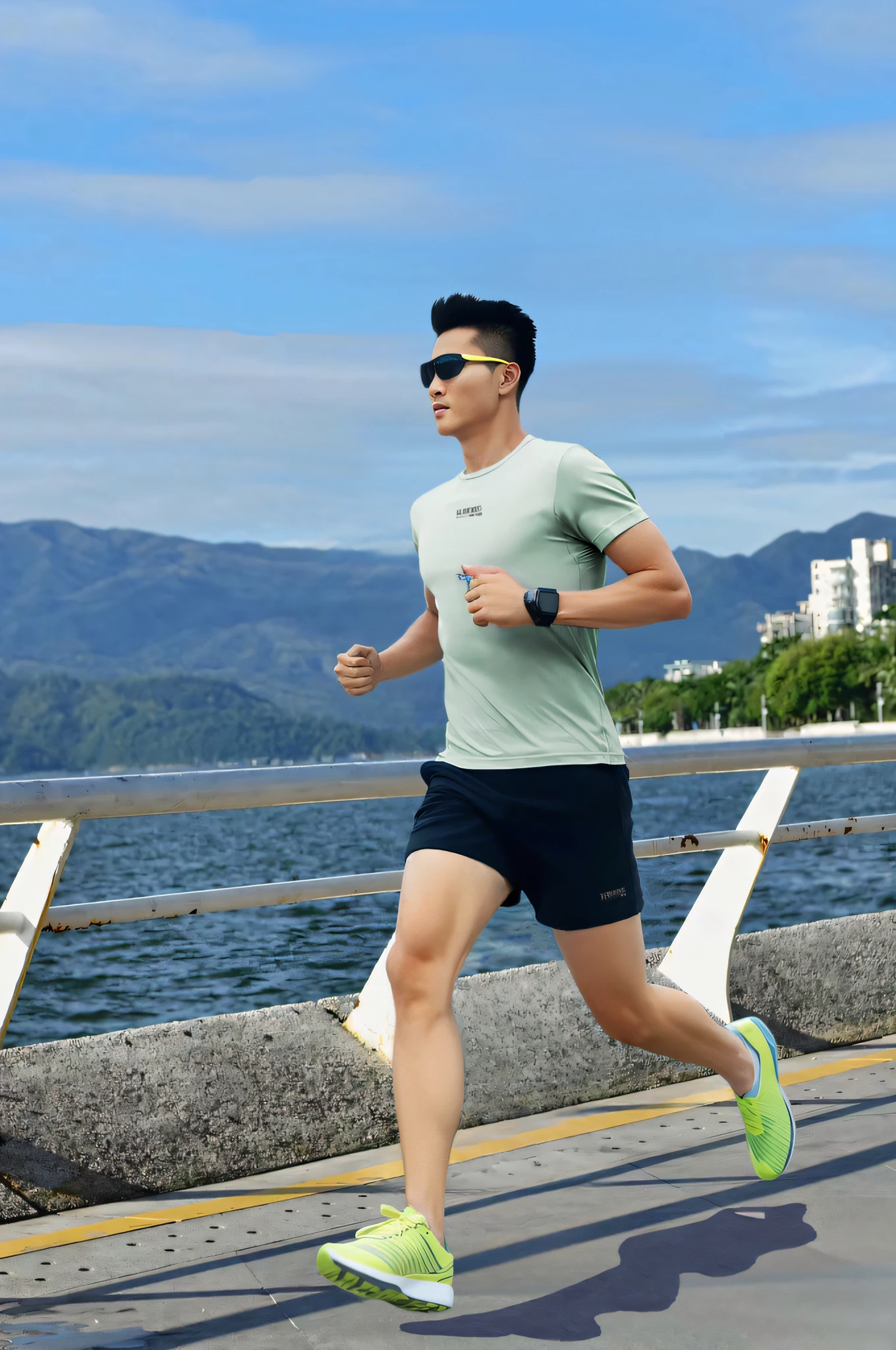 Back of right hand,and clench your fist,running hand pose