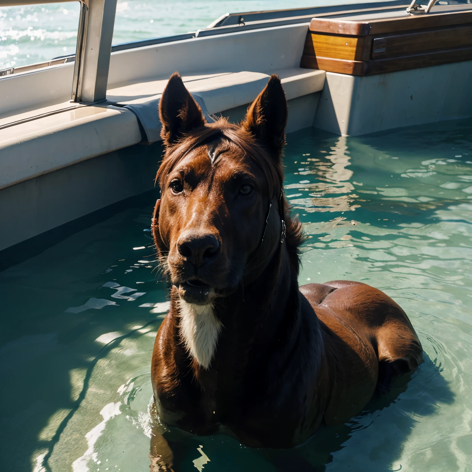 4k bojack horseman on "escape from LA" boat wallpaper for phone