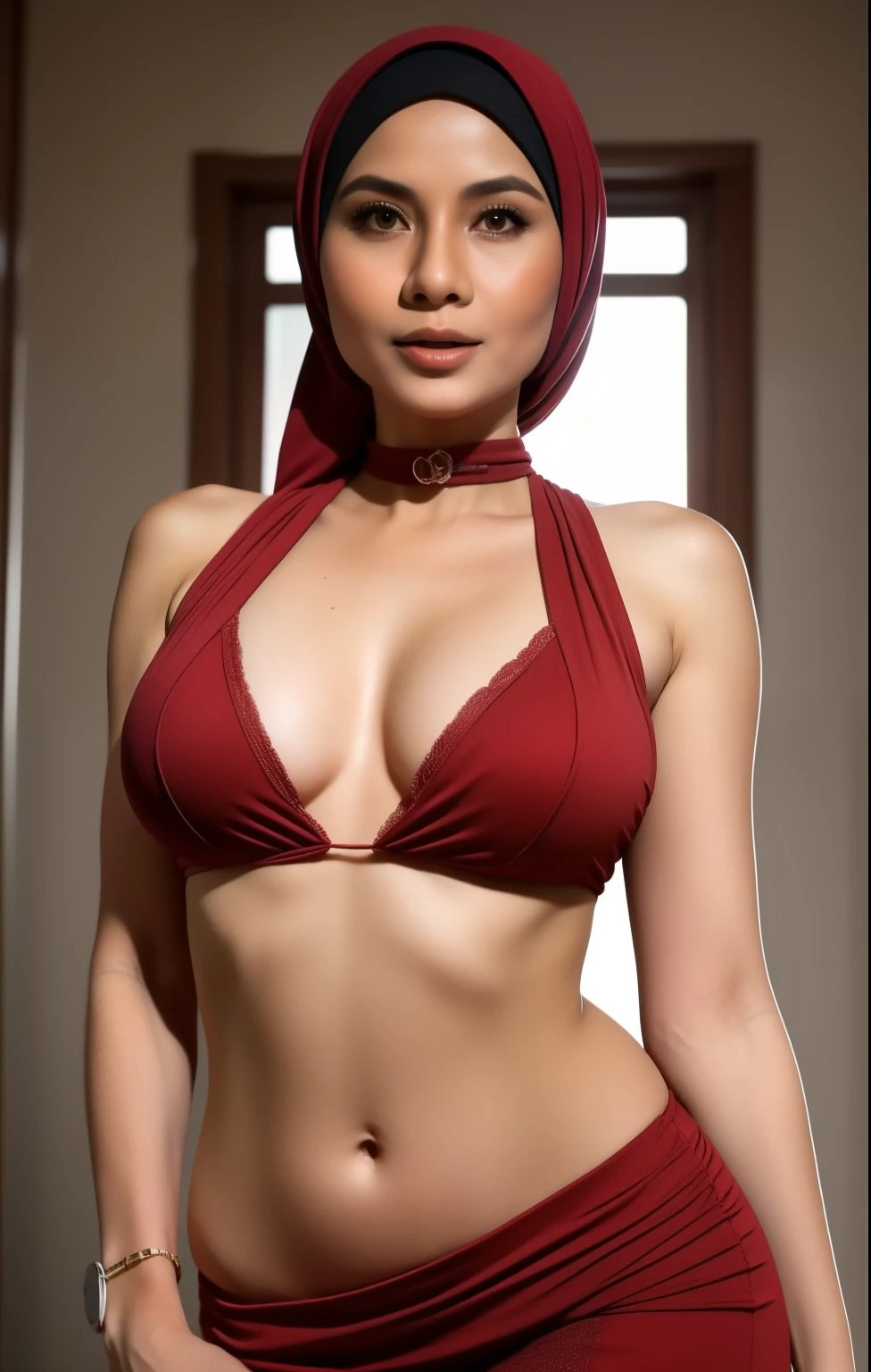 60 YEARS OLD METURE HIJAB MALAY GIRL,, IMF as a good Guy, TECHNOLGY, AI, futuristic, blockchain, International Monetary Fund, (MATRIX WORLD), ((look In front at the camera OPEN MOUTH and open your mouth)).