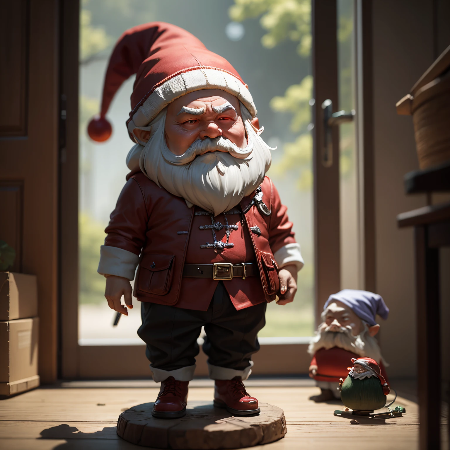 masterpiece、top-quality、ultra-detailliert、creepy red gnome