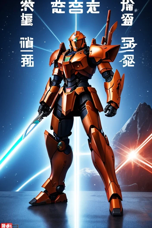 机器人 mechs spartan style Light armor mechanical head laser knife in right hand Laser shield on left hand