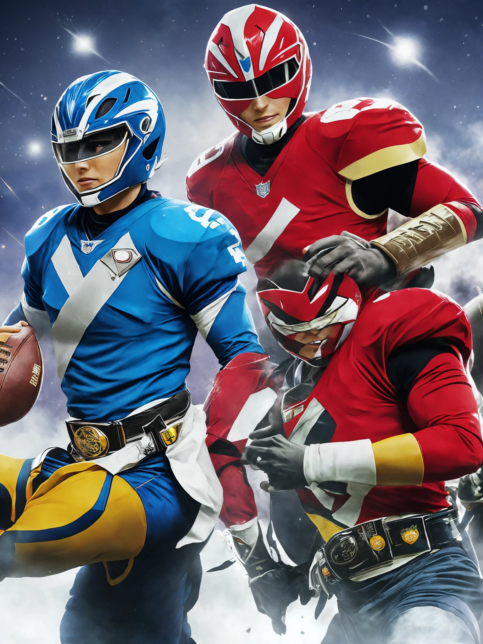 Power Rangers as NFL teams