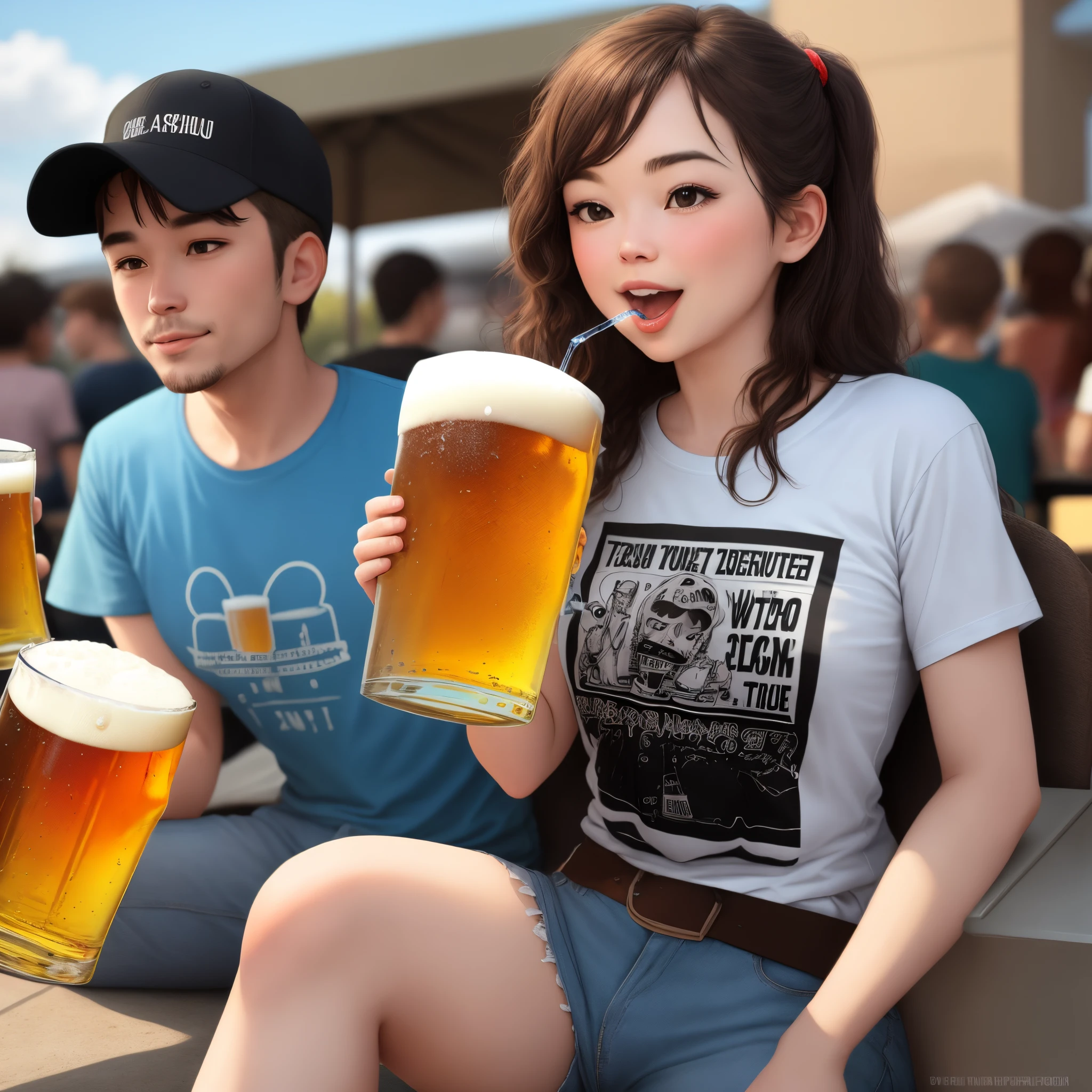 Funny t-shirt designs that show while drinking a beer is worth getting up in the afternoon