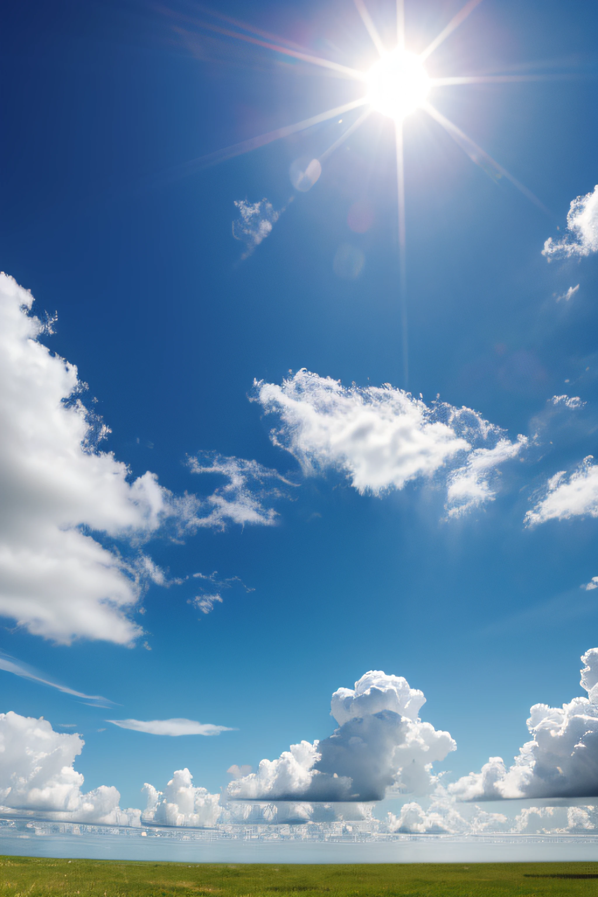sky background,less cloud, sun on left, blue, 4k , realistic