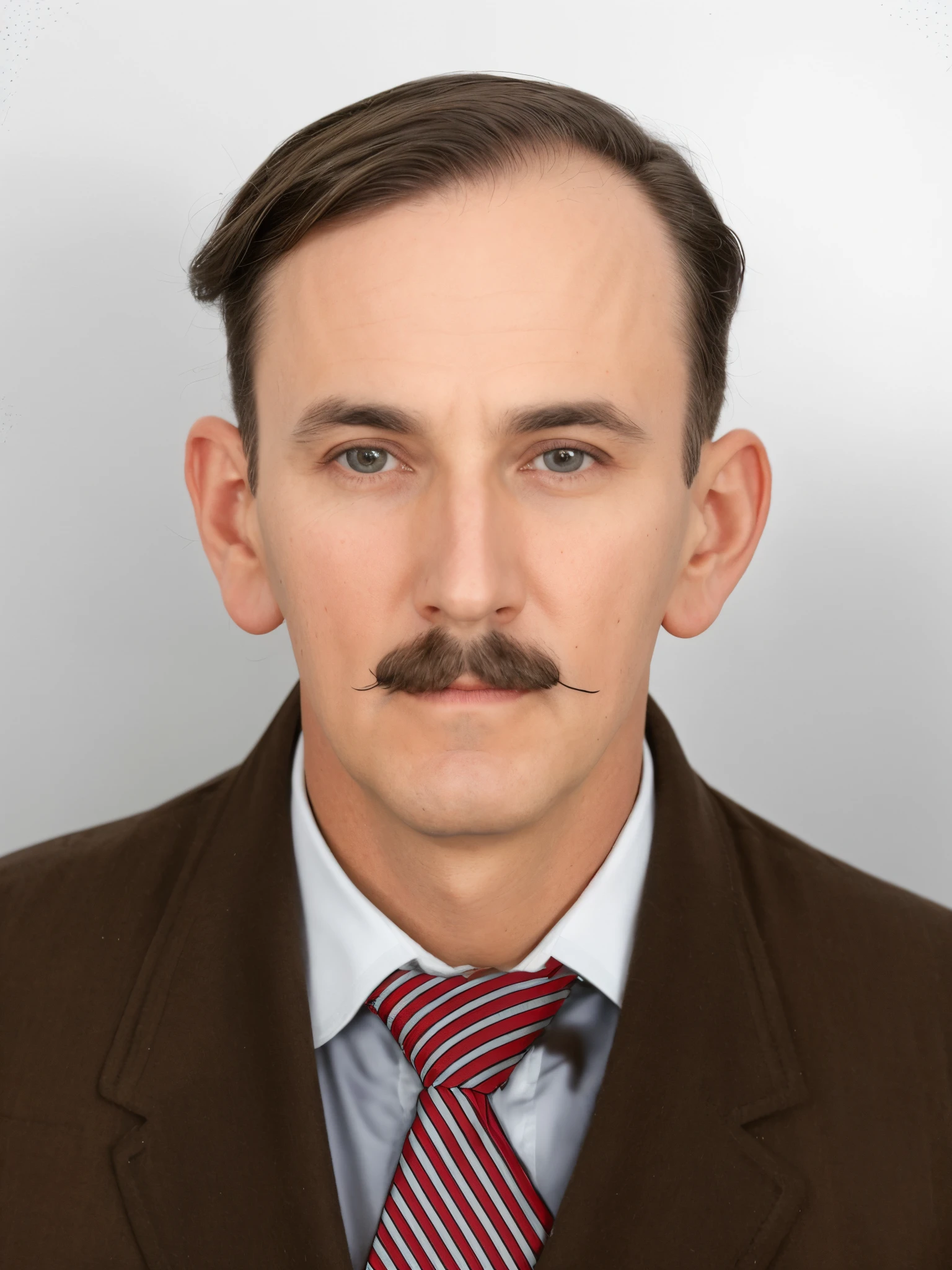 There's a man with a mustache and suit and tie, inspired by Adolf Fényes, inspirado em Adolf Born, inspirado em Zbigniew Nowosadzki, inspirado em Adolf Dietrich, Velho com bigode, inspirado em Eugeniusz Żak, inspired by József Borsos