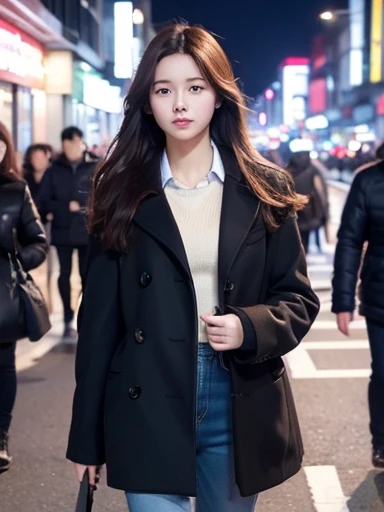 Extremely detailed Cg Unity 8K wallpaper, Best quality, Ultra-detailed, Masterpiece, Realistic, photograph realistic, extremely detailed cute girl, 20yr old, ((skirt lift by yourself)), (Skirt lift), Panties , panty focus, Blush, parted lip, view the viewer , Semi-body shot , Wear a hooded jacket , (crowd), (Crowded pedestrian crossings) , Forehead, --v6