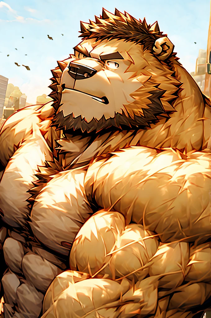 furry muscle man