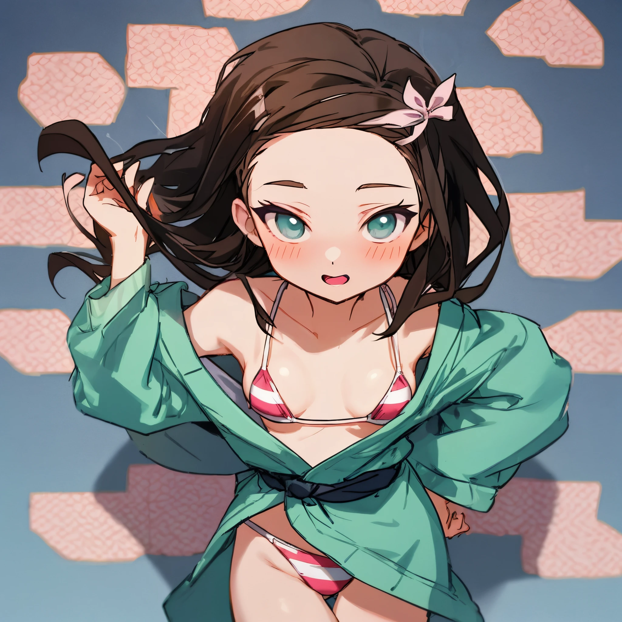 Kamado nezuko with bikini without bra