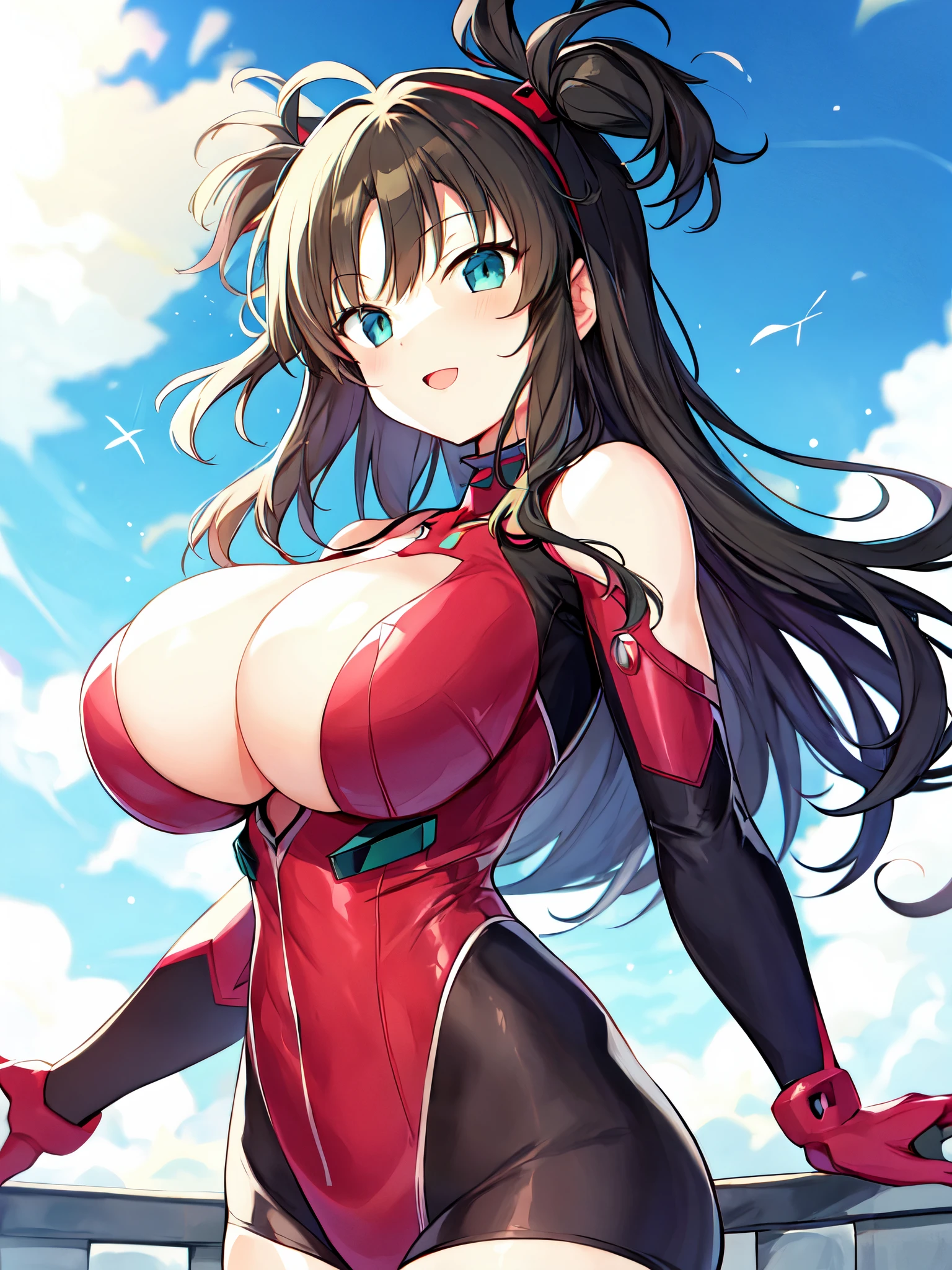 (Style of senran kagura),1girl in pilotsuits\(evangelion\),