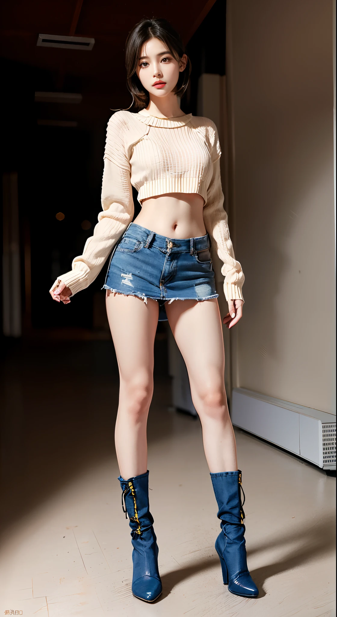 美丽的面容、(Lifelike face)、(A dark-haired、short-hair)、Beautiful hairstyle、realisticeyes、