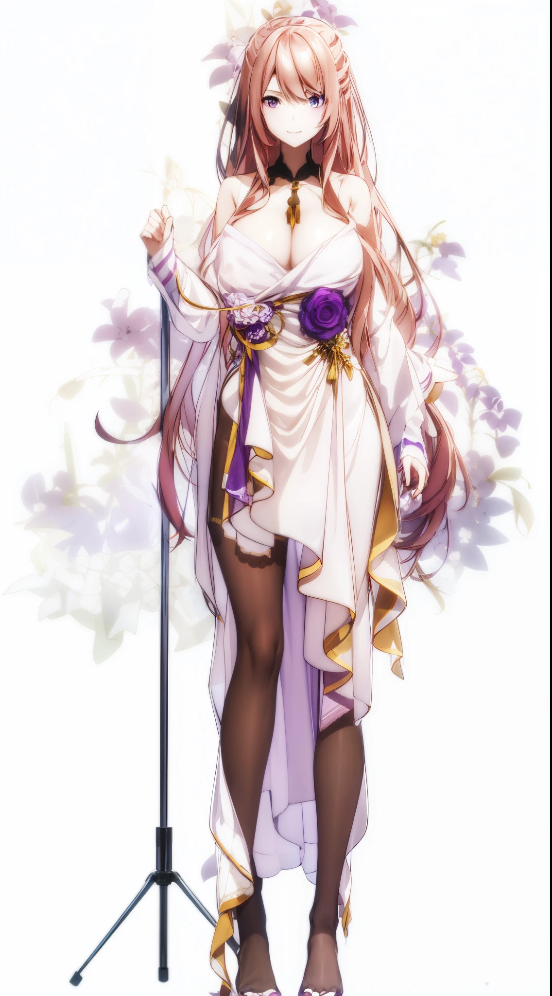 Long purple hair in layers,age wife,Bigchest,Real-time 2D images