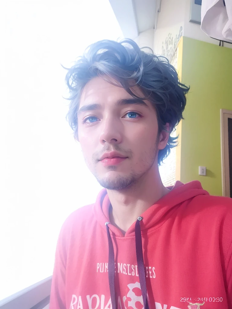 4k, realistic, clear, blue eyes, masterpiece, photo render, siliver color, lens flare, ray tracing, cinematic light, detailed shadow, high texture, korean, colored, artistic, no beard